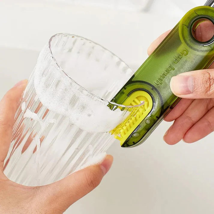 3-in-1 Hard-to-Find Area Cleaning Brush for Bottles, Baby Bottles, Cups